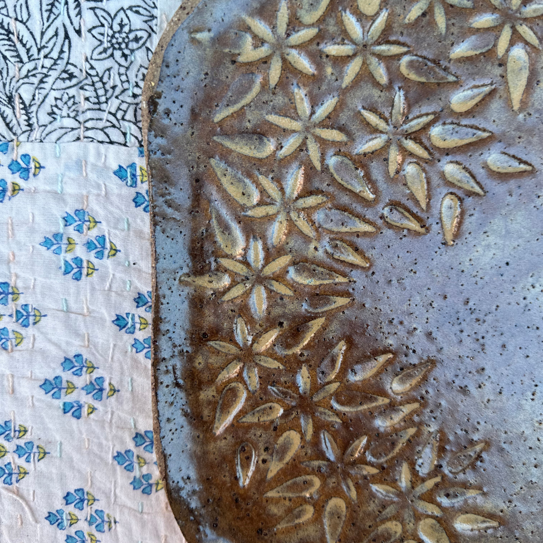 Paata (Handmade platter with flora designs)