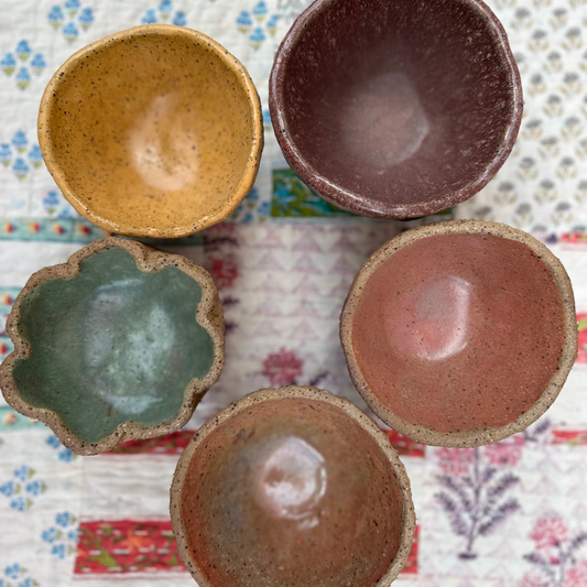 Ragini (handmade set of five dip bowls)